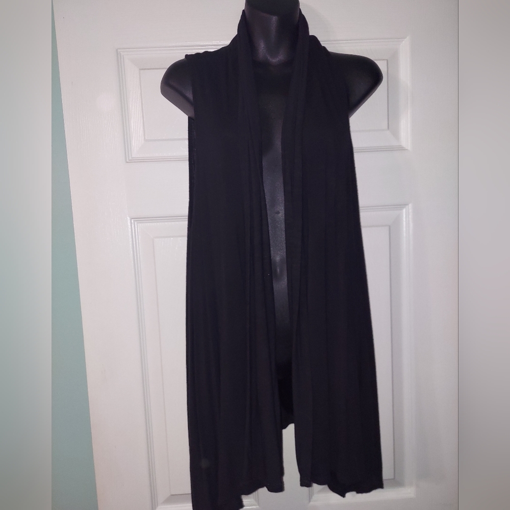 Womens black sleeveless cardigan